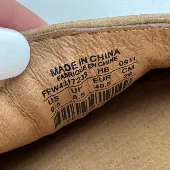 Fossil Brown Leather Slip On Loafers Flats Shoes Neutral - Picture 6 of 6